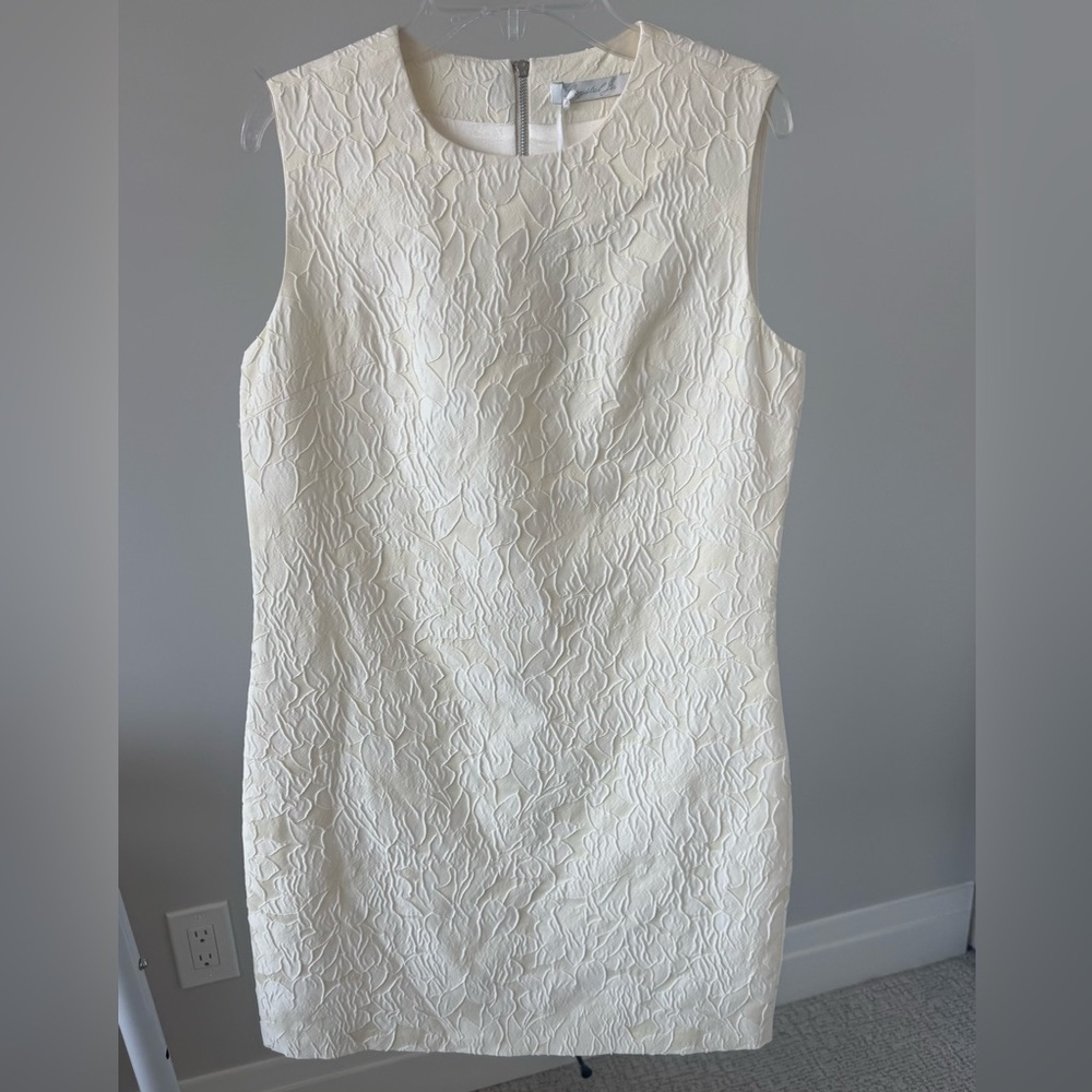 Crystal Jo Cream Textured Dress